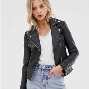 BARNEYS Leather Biker Jacket